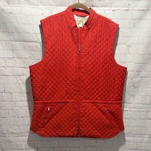 Talbots‎ Dark Coral Quilted Vest Jacket Woman’s Size XL
